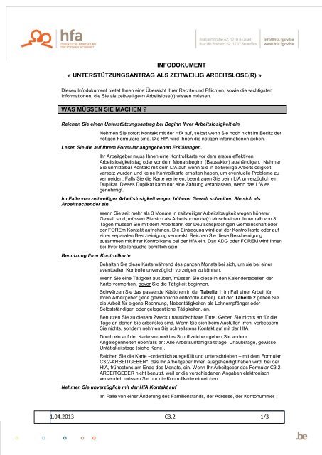Unterstutzungsantrag Als Zeitweilig Arbeitslose R Hvw
