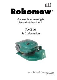 Bedienungsanleitung - Robomow RM510 - myRobotcenter