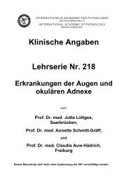 Klinische Angaben Lehrserie Nr. 218 Erkrankungen ... - Iap-bonn.de