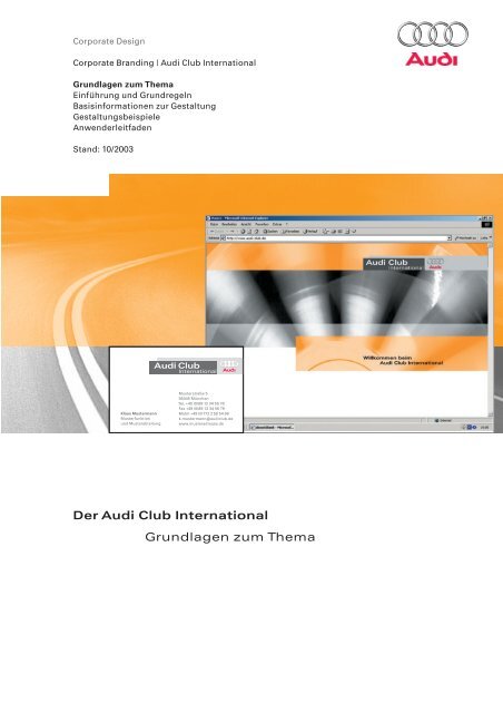 Der Audi Club International Grundlagen zum Thema