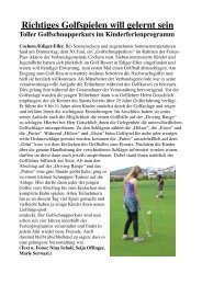 Golfschnupperkurs - Verbandsgemeinde Cochem