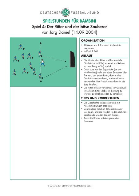 Trainingsunterlagen für G – Junioren