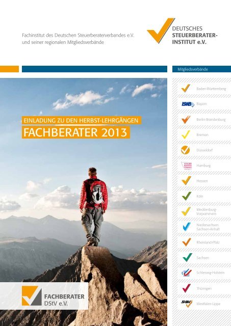 Fachberater-Lehrgänge 2013 - Deutscher Steuerberaterverband eV