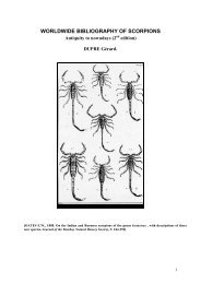 Gerard Dupre's Scorpion Bibliography (2. ed.) - NTNU