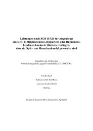 Leistungen nach SGB II/XII für Angehörige eines EU ... - KOK