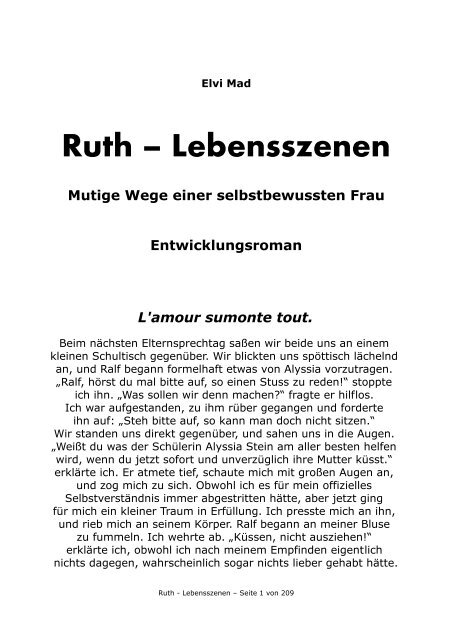 Ruth – Lebensszenen, Mutige Wege einer selbstbewussten Frau