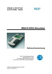 Gebrauchsanweisung - Müller & Sebastiani Elektronik GmbH