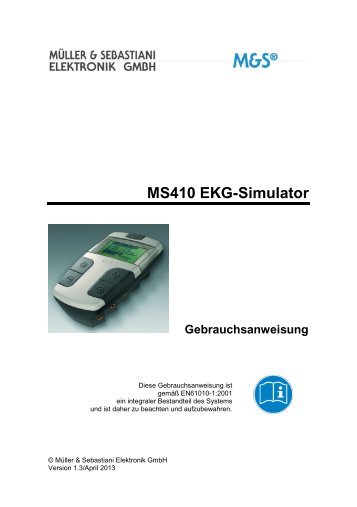 Gebrauchsanweisung - Müller & Sebastiani Elektronik GmbH