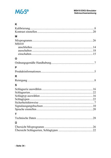 Gebrauchsanweisung - Müller & Sebastiani Elektronik GmbH