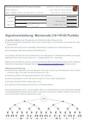 Signalverarbeitung: Morsecode (14+10=24 Punkte) - Institut für ...