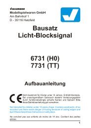 Bedienungsanleitung - Viessmann Modellspielwaren GmbH