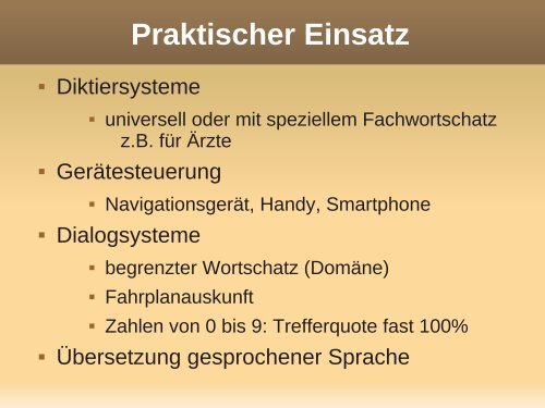 Automatische Spracherkennung und -synthese