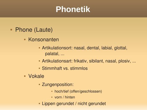 Automatische Spracherkennung und -synthese