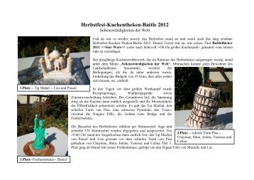Herbstfest-Kuchentheken-Battle 2012 - Landschulheim Steinmühle