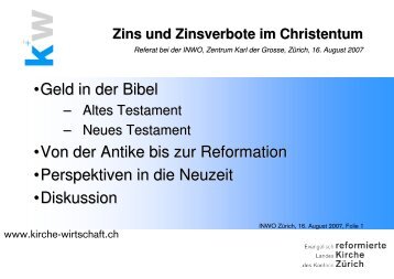 Zins und Zinsverbote im Christentum - Ethikpartei.ch