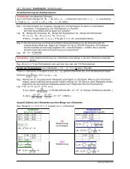 Kombinatorik - Musterlösungen Anzahlbestimmung - Meinelt-online.de