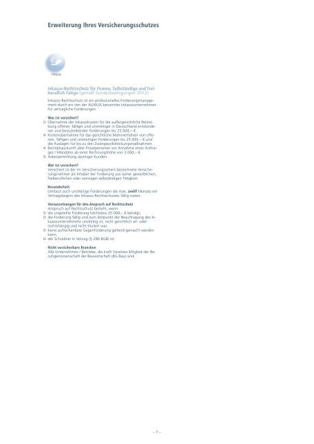 Produktinformation - ALLE-VERSICHERUNGEN24.de