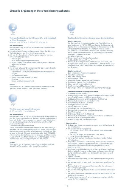 Produktinformation - ALLE-VERSICHERUNGEN24.de