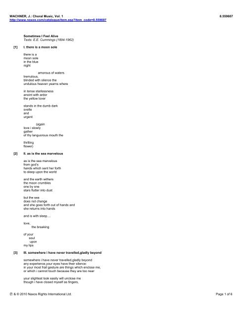 Lyrics Naxos