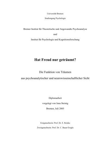 Hat Freud nur geträumt? - Institut für Psychologie und ...