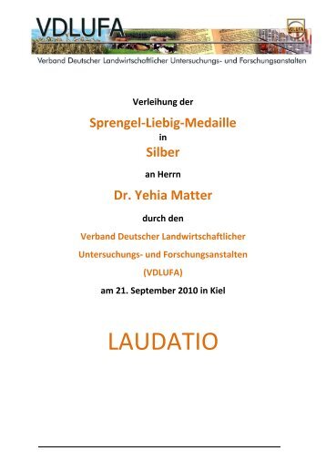 LAUDATIO - vdlufa