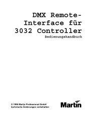 DMX Remote- Interface für 3032 Controller - Martin Professional