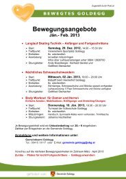 Bewegungsangebote - Gemeinde Goldegg