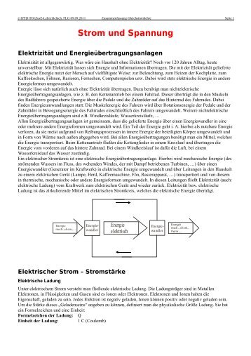 Zusammenfassung Gleichstromlehre