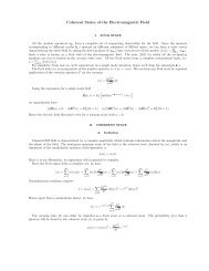 Coherent States of the Electromagnetic Field