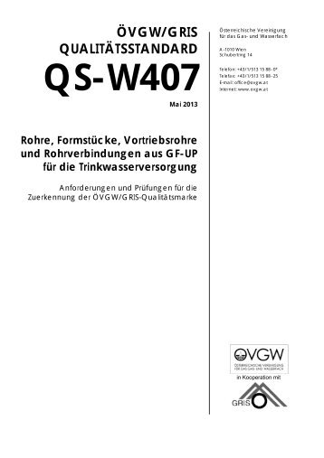 Geschleuderte Rohre, Rohrverbindugnen und Formstücke ... - GRIS