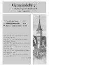 Gemeindebrief 2011 - III - Kirchengemeinde Münchsteinach