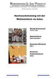 Nachwuchstraining mit der Weltmeisterin Ju-Jutsu