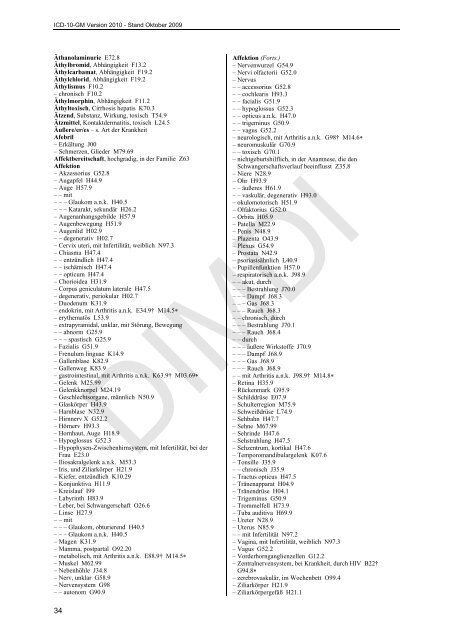 ICD-10-GM Version 2010 Alphabetisches Verzeichnis ...