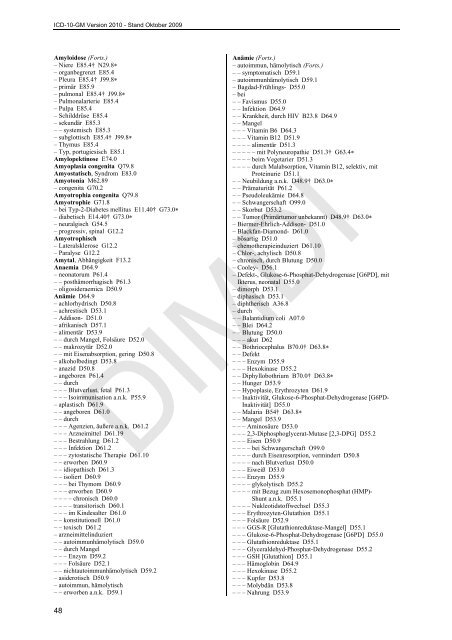 ICD-10-GM Version 2010 Alphabetisches Verzeichnis ...