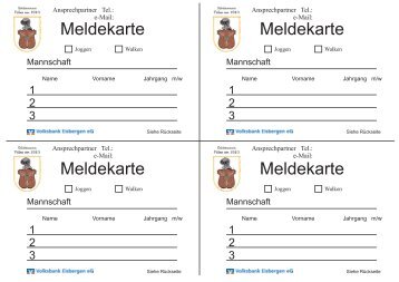 Meldekarte Meldekarte Meldekarte Meldekarte