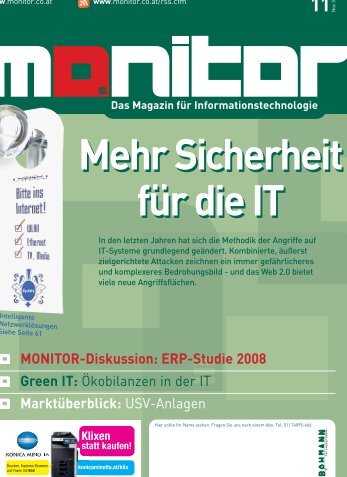 Die komplette MONITOR-Ausgabe 11/2008 können Sie hier ...