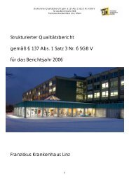 Qualitätsbericht 2006 - Franziskus Krankenhaus Linz