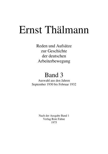 Ernst Thälmann - KPD/ML