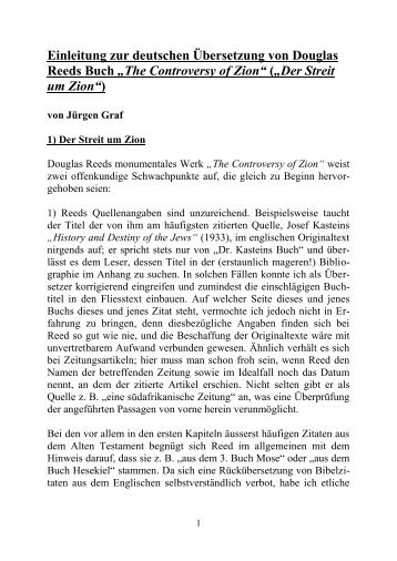 Der Streit um Zion - Die persönliche Seite von Jürgen Graf