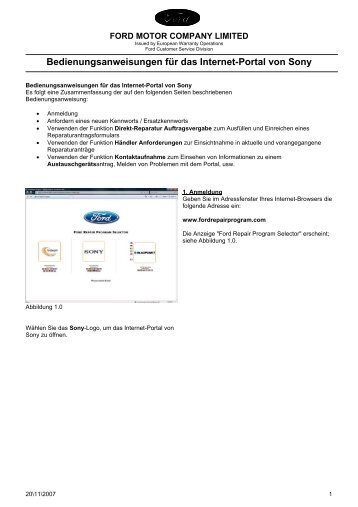 FORD MOTOR COMPANY LIMITED - Ford Repair Program