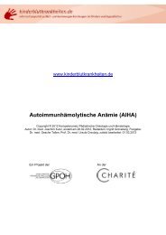 Autoimmunhämolytische Anämie (AIHA) - Kinderblutkrankheiten