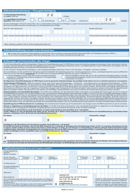 INFORMATIONSPAKET - LARANSA AG