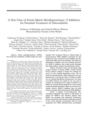 A new class of potent matrix metalloproteinase 13 inhibitors for ...