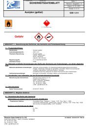 Sicherheitsdatenblatt Acetylen (PDF, 79 KB) - Rießner-Gase GmbH