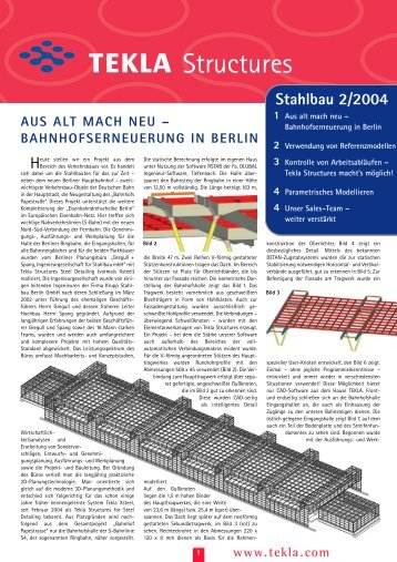Tekla Structures News Stahlbau 2/2004