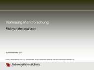 Multivariatenanalysen (PDF, 976,1 KB) - TU Berlin