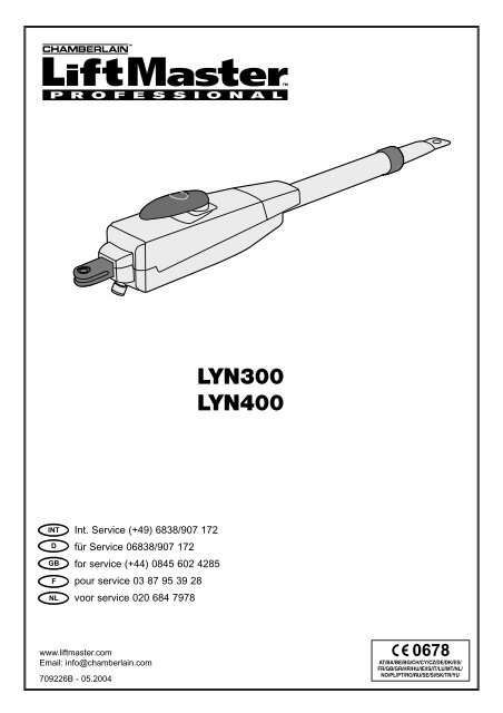 LYN300 LYN400 - liftmaster.de