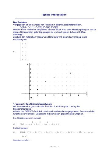 Spline Interpolation - Mathe-Praxis