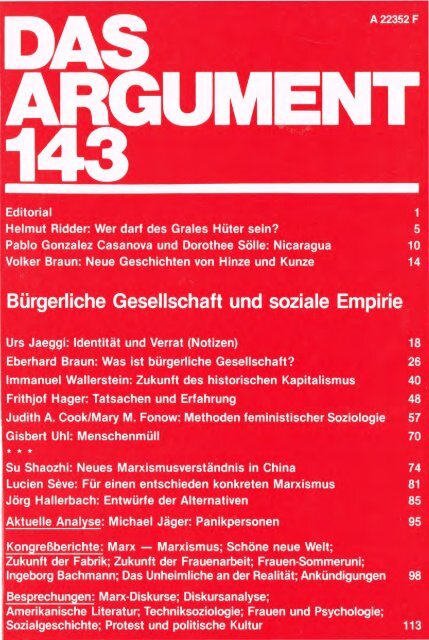 Bürgerliche Gesellschaft Und Soziale Empirie Berliner - 