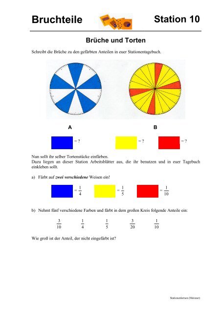 Stationenlernen Bruch